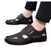 2025 New Men's Sandals Summer Breathable Casual Hollow Hole Leather Shoes For Men_vogvips.com