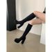 2026 Spring And Autumn New Thick-Soled Fashion Height-Increasing Knight Prairie Travel Boots, Versatile Long Boots_vogvips.com