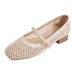 Soft Leather Version~Slip-on Summer Mary Jane Shoes, Women's Woven Hollow French-style Small Flats, 2025 New Model_vogvips.com