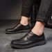 Euro Step Casual Spring Korean Loafers British Style Brogue Versatile Trendy Men's Small Leather Shoes_vogvips.com