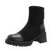 Martin Boots For Women 2025 New Autumn Winter Women's Boots British Style Chunky Heel Thick Sole Short Boots French Style Slimming_vogvips.com