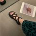Women's Platform 2026 Summer New Style, Thick-soled, Height-increasing, Hollow Design, Cross-strap Roman Sandals_vogvips.com