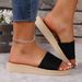 Women's Fashion Trend Anti-slip Wear Comfortable Soft Sole Lightweight Cool Mid-heel Slippers_vogvips.com