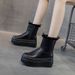 Women's Short 2025 Winter New Fleece-Lined Real Fur Warm Snow Thick Sole Platform Leather Mid-Calf Simple Boots_vogvips.com