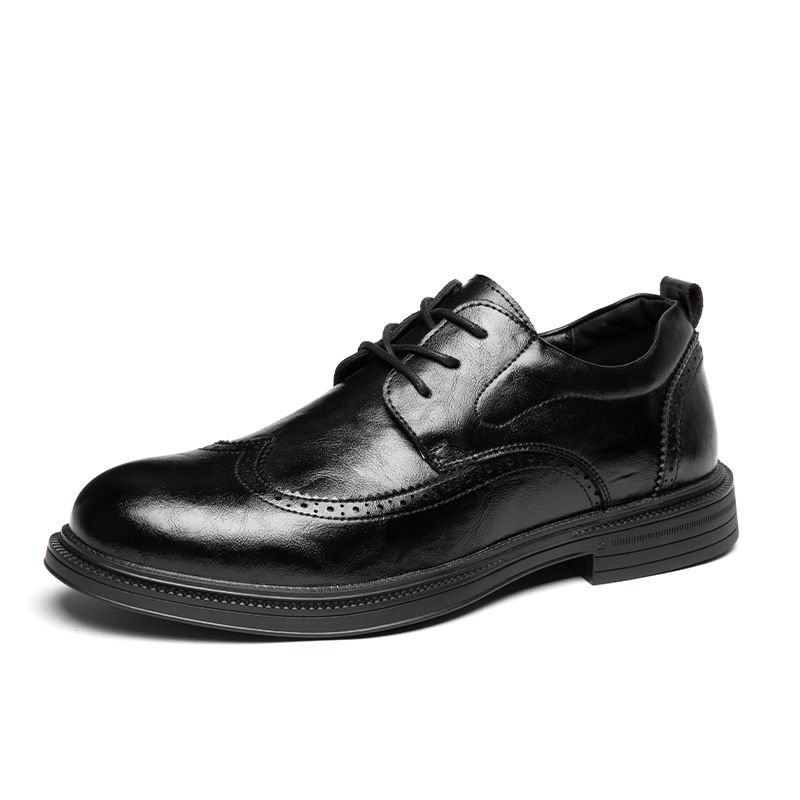 European Warm Series Black Business Formal 2025 Autumn Winter New Casual British Style Genuine Leather Groom Wedding Shoes Men's_vogvips.com