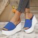 Cross-border Plus-size Women's Slippers 2025 New Fashion Thick-soled Peep-toe Wedge European And American Style Sandals_vogvips.com