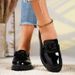 New Patent Leather Glossy Tassel Mid Heel Vintage Loafers Plus Size Fashion Casual Single Shoes_vogvips.com