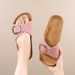 Simple New Style Summer Flat Retro Suede Non-slip Slippers For Women_vogvips.com