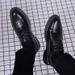 ct Suitable For All Seasons Summer New Men's Leather Casual Business Formal Thick Sole Non-Slip Round Toe Fashion Super Trendy Groom Wedding Shoes_vogvips.com