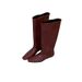 Korean-Style Vintage Burgundy Square-Toed Long For Women, 2026 Autumn And Winter, Wedge Heel, Slimming Straight-Leg_vogvips.com