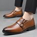 Regal Footwear 2025 Autumn New Men's Business British Style Pointed Toe Slip-On Korean Version Formal Leather Shoes_vogvips.com