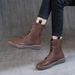 Martin Plus Size Women Casual Style 2025 Spring New Flat Low Tube Leather Boots Soft Sole Lace-up Back Zipper_vogvips.com