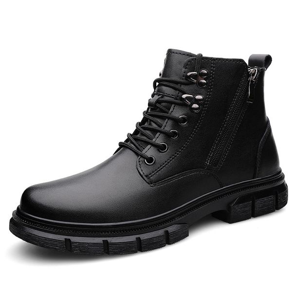 Martin Boots Men's Retro Locomotive High-top Tooling Boots Men_vogvips.com