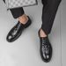 Carved Embossed Crocodile Pattern Casual Shoes Men's Shoes Wedding Heightening Leather Shoes Men's Shoes_vogvips.com