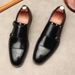 2020 New Men's European Style Formal Work Cowhide Double Buckle Wedding Pure Leather Handmade Shoes_vogvips.com