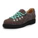 Men's Casual Streetwear Derby Shoes With Thick Sole & Color Blocking Design - Comfortable For Business & Outdoor Wear_vogvips.com