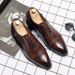 Euro Step British Style Men's Trendy Brogue Floral Business Casual Hairstylist Thick Sole Youth Small Leather Shoes Men_vogvips.com