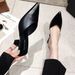 Pointed Toe High Chunky Heel Sandals Women, Outdoor Wear, Trendy And Versatile, Mid-Heel Slip-On Shoes For Summer 2023_vogvips.com