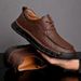 Italian Summer New Men's Casual Soft Sole Dad Pure Handmade Leather Shoes_vogvips.com