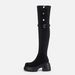 Internet Celebrity Western Cowboy For Women, Autumn And Winter Over-the-Knee Long Snow Boots, Foldable Two-Way_vogvips.com