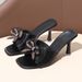 New Cross-border Stiletto Fish-mouth For Women, 2025 Summer New European And American High-heeled Shoes, Large Size Bow_vogvips.com