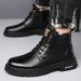 European Warm Series Autumn Winter Martin Simple High-top Thick-soled Outdoor Work Boots Versatile Fashion Trendy Casual Men's Shoes_vogvips.com