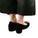 Foreign Trade Cross-border Rhinestone Square Buckle Women's Shoes, New Spring-summer French Style, Round Toe, Medium_vogvips.com