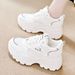 Foreign Trade Hot-Selling Height-Increasing White Sneakers For Women, Versatile Summer Dad Shoes, Breathable Casual_vogvips.com