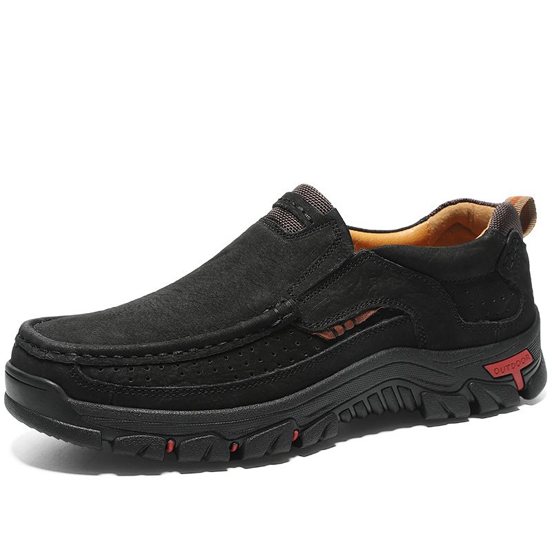 Men's Leather Shoes First Layer Genuine Leather Large Size Men's Outdoor Shoes Casual Leather Shoes Hiking Shoes_vogvips.com