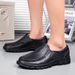 plus Size Lightweight Casual Leather Shoes for Men Oil Proof Non-Slip Chef Slip-On Driving Garden Trendy Shoes_vogvips.com