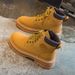 European Warm Series Men's Couple Style Martin 2025 Autumn High-top Work Shoes Outdoor Thick-soled Yellow Boots B801_vogvips.com
