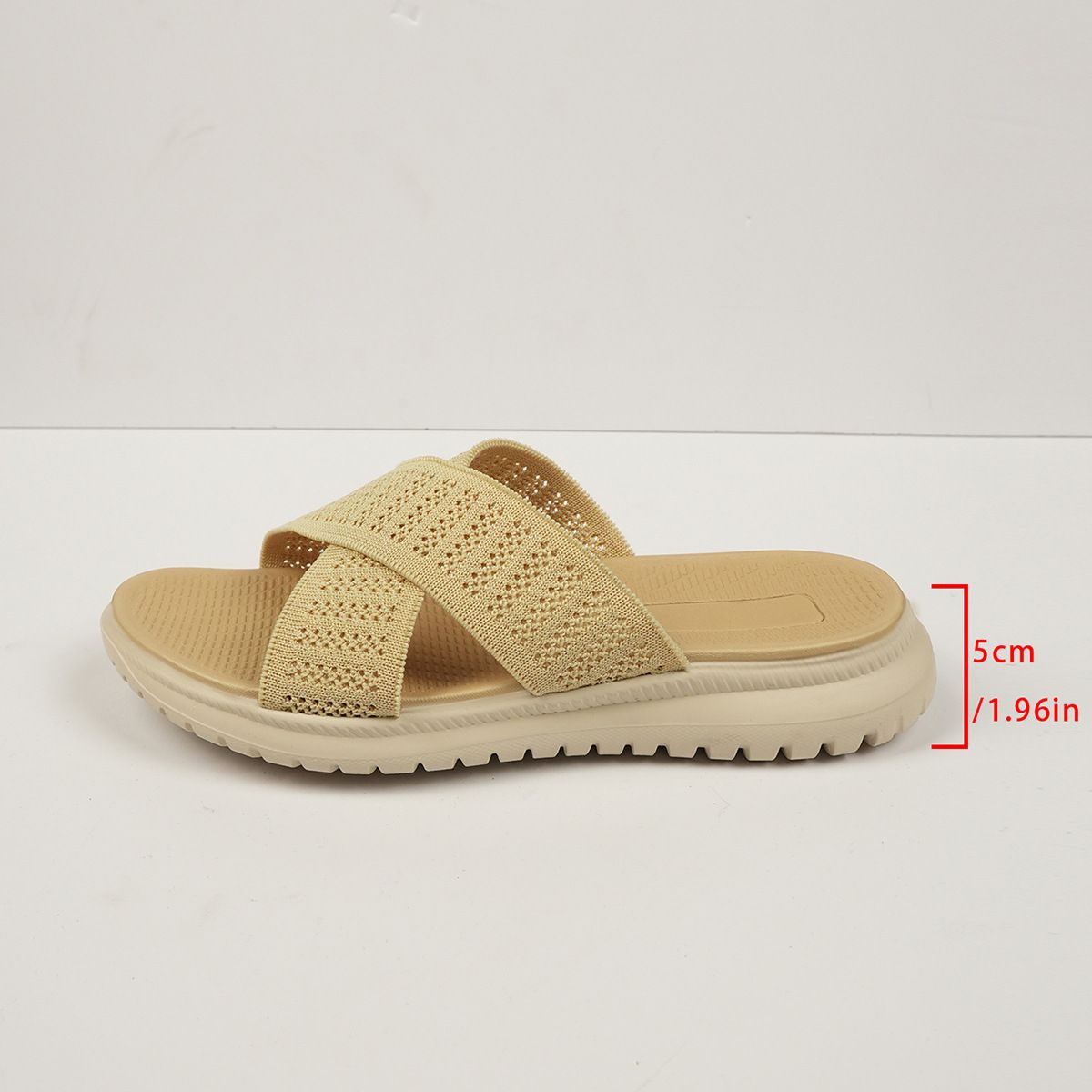 Women's Casual Breathable Mesh Beach Sandals Summer Cross Strap plus Size Comfortable Sports Slippers_vogvips.com
