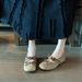 Lancui Version Women's Suede Round Toe Shallow Mouth Leopard Print Bowknot Hidden Wedge Mary Jane Ballet Shoes_vogvips.com