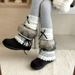 Fashion Fair Isle Furry Snow For Women, Fleece-Lined, Warm, Non-Slip Winter Shoes, 2025 New Women's Boots_vogvips.com