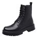 British Style Black Martin Boots Men Ins Cool Side Zipper Workwear Motorcycle Boots European And American Thick Bottom High Top Shoes 96118 R_vogvips.com