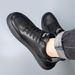 Men's High Top Board Shoes Premium Genuine Leather Thick Sole Warm Lining Fashion Sneakers Versatile Casual Winter Cotton Shoes_vogvips.com