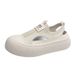 Women's Air-Cushion Platform Sneakers - Summer White Chunky Shoes (Breathable & Comfortable) - XT130_vogvips.com