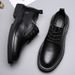 Men's Formal Business Genuine British Style Wedding Groom Shoes Thick Sole Martin Boots Comfortable Pure Leather_vogvips.com