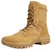 European Warm Series New High-Top Brown Combat Outdoor Men's Sand Color Side Zipper Waterproof Tactical Cowhide Puncture-Resistant Training_vogvips.com