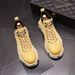 Martin High British Style Ins Mid Top Short Tooling Autumn And Winter Men S Shoes Increase Casual Desert Boots_vogvips.com