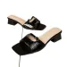 Cross Border New Style Ladies Pointed Toe On Sandals Thick Heels Suitable For Wearing Outside With Anti Slip Leather_vogvips.com