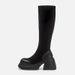 Winter New Height-Increasing Short For Women, Thick-Soled Long Over-the-Knee Mid-Calf Stretch Boots, Suede Slim Boots_vogvips.com