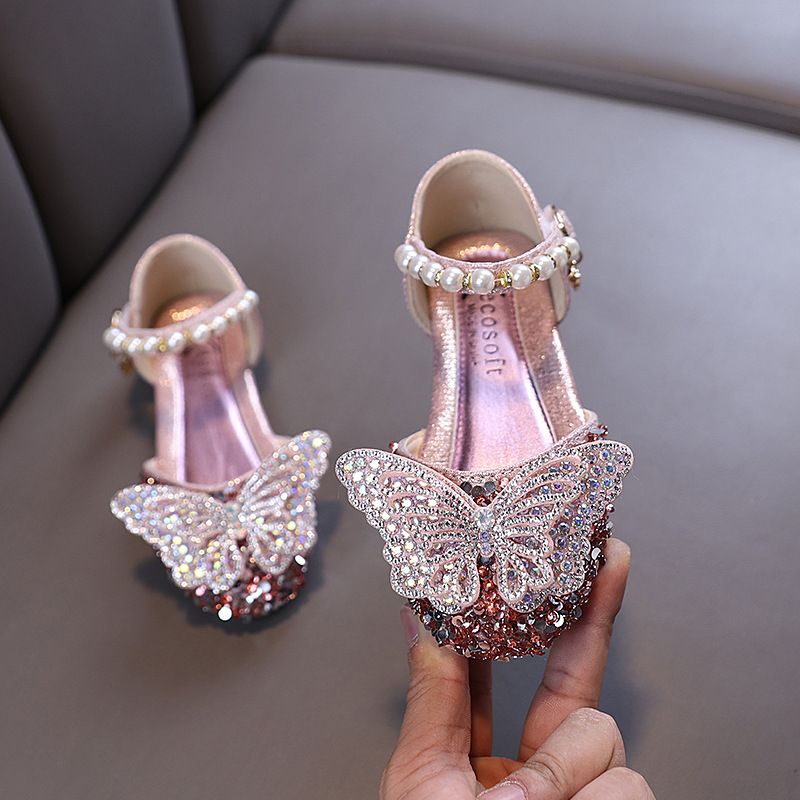 New Lady Baby Girls Girl Princess Diamond Single Shoe Shoes Dance Show Shoes_vogvips.com