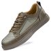 Men's Trendy Overalls Shoes Low-top Cowhide Surface Soft Leather Breathable Outdoor Casual Shoes Student Board Shoes_vogvips.com