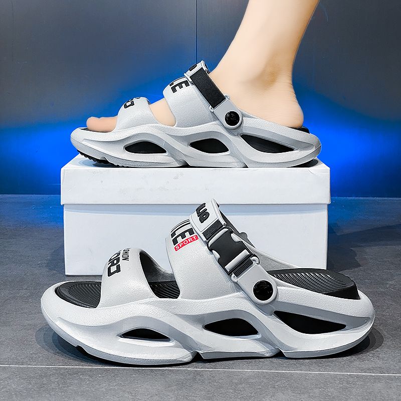 Men's Summer Sports Slippers With Thick Soles A Sense Of Stepping On Poop, Worn As Casual Outerwear, Suitable For Both_vogvips.com