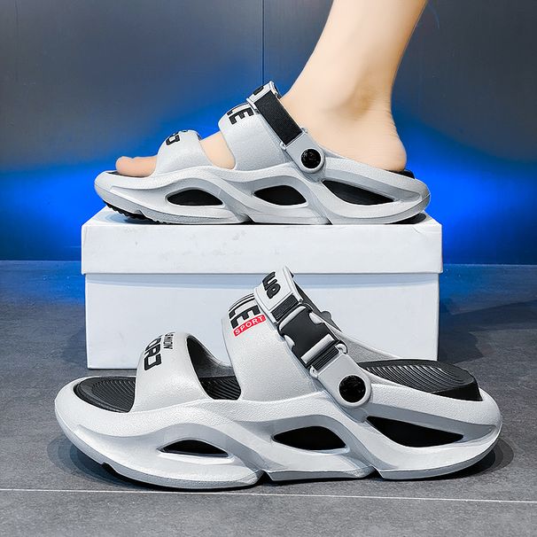 Men's Summer Sports Slippers With Thick Soles A Sense Of Stepping On Poop, Worn As Casual Outerwear, Suitable For Both_vogvips.com