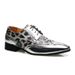 Men's leopard print glitter casual lace-up leather shoes_vogvips.com