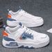 Summer New Breathable White Sneakers Men's Versatile Thick-Soled Sports Casual Flat Trendy Shoes_vogvips.com
