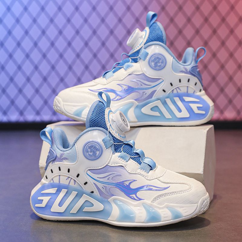 Children's Basketball Boys Girls Sports Friction Sound Summer New Mesh Breathable Lightweight Training Shoes_vogvips.com