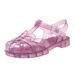 Girls' Sandals, Shiny Jelly Roman Beach Closed-toe Hollow-out Design, 2025 New Casual Shoes, Cross-border Dropshipping_vogvips.com